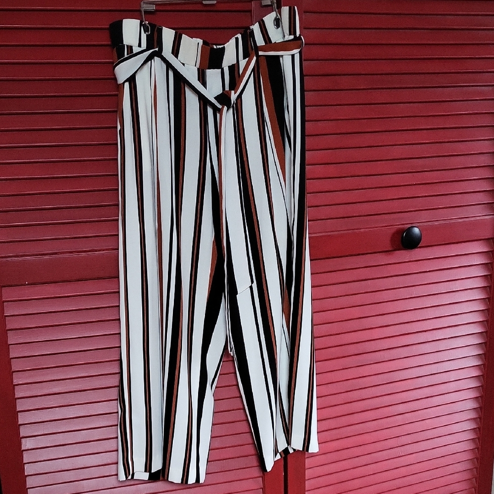 Halogen  High-Waisted Pants with Belt/gently worn and well taken care of